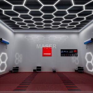 led hexagon lights garage