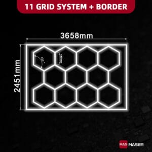 Dimmable 11 Hex Lights With Border