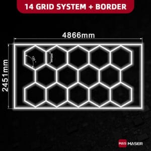 Dimmable 14 Hex Lights With Border