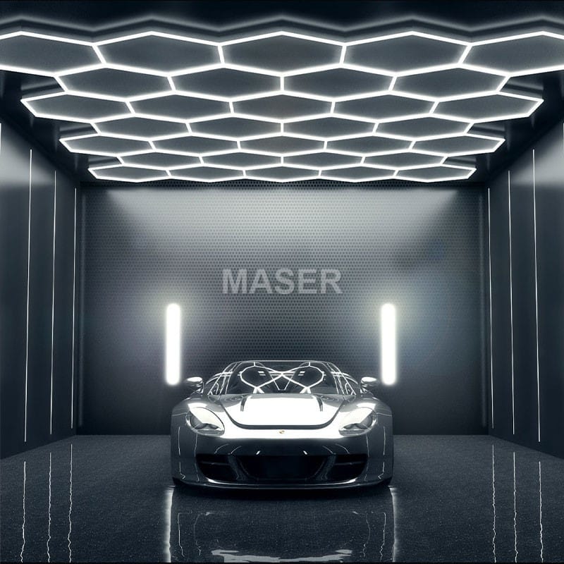 hexagonal led lights garage