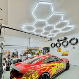 hexagonal lights garage