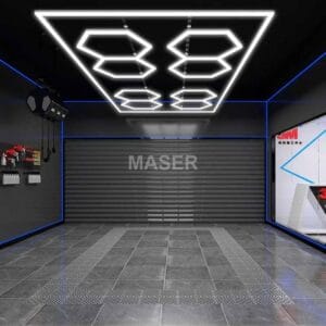 led hexagon lights garage