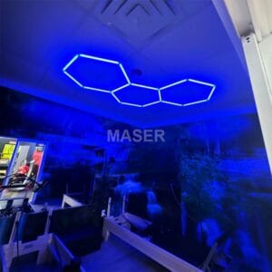 multicolor hexagon lights