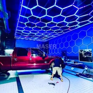 top garage lights rgb hexagon