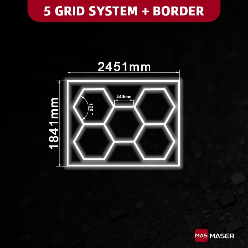 5 Hexagon Lights System With Border