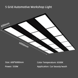 Size 5 Grid Automotive Workshop Light