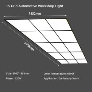 Size 15 Grid Automotive Workshop Light