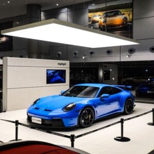 Stretch fabric ceiling