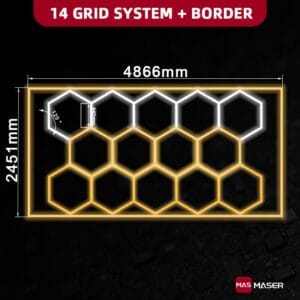 5CCT Dimmable 14 Hex Lights System