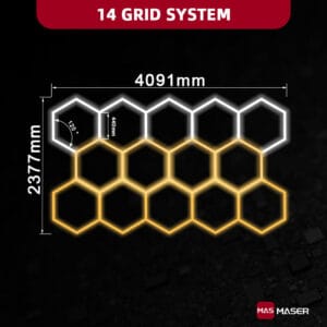 5CCT Dimmable 14 Hexagon Lights System