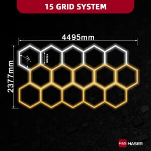 5CCT Dimmable 15 Hex Lights System