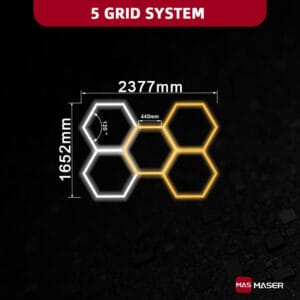 5CCT Dimmable 5 Hex Lights System