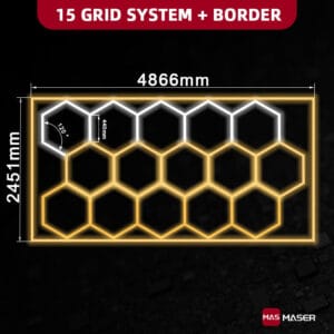 5CCT dimmable 15 hex lights with border