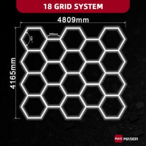 Dimmable 18 Hexagon Lights System