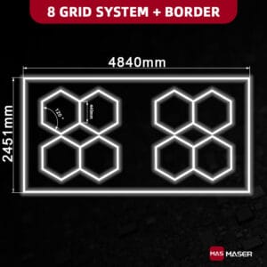 Dimmable 8 Hex Lights With Border