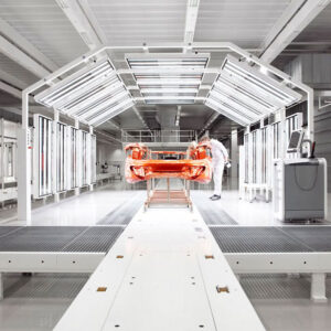 lighting in a painting booth