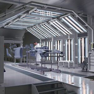 paint booth with led lighting